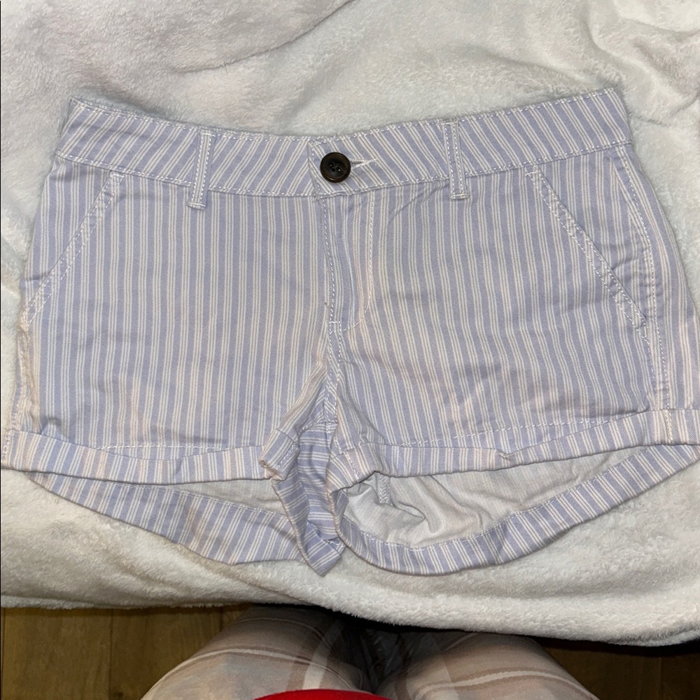 Heritage Light Blue and White Striped Bermuda Shorts